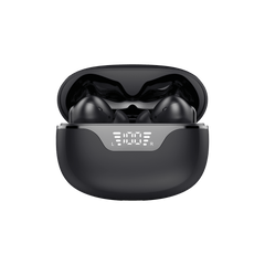 Wireless Earbuds Bluetooth 5.4 Headphones, Deep Bass Loud Clear Sound with Noise Cancelling Mic, LED Display 60H Playing Time in-Ear Headphones with Wireless Charging Case for iPhone Android, Black